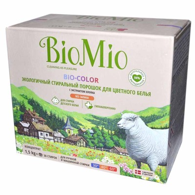 Порошок для стирки BioMio Color Детский с экстрактом хлопка 1,5кг к/у