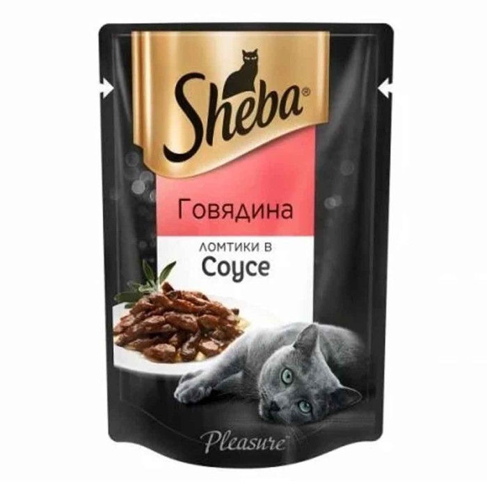 Корм для кошек Sheba ломтики в соус говядина 75гр пауч