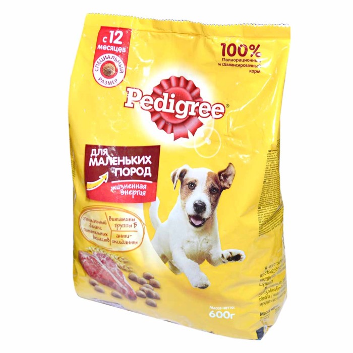 Корм для собак Pedigree говядина,рис,овощи 600гр м/у
