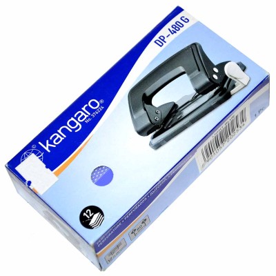 Дырокол Kangaro металлический на 12л с планкой артDP-480
