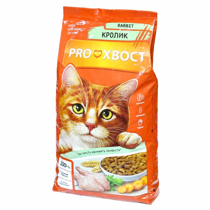 Корм для кошек ProХвост кролик 800гр м/у