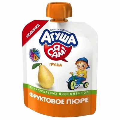 Пюре Агуша Я сам груша с 6мес 90гр пауч