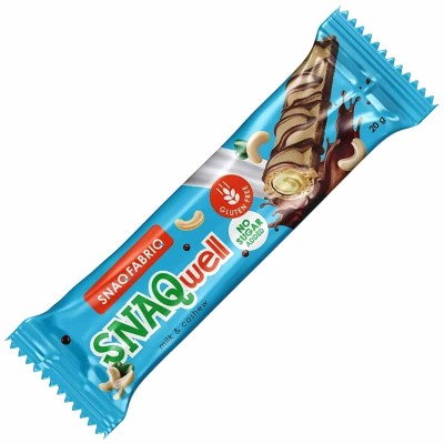 Батончик вафельный Snaq Fabriq глаз с молочно-ореховой пастой 20гр м/у