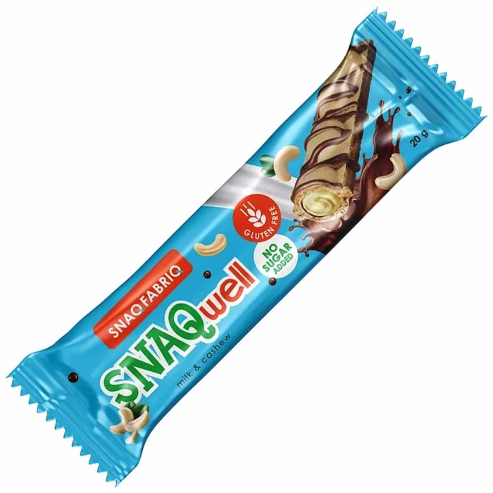 Батончик вафельный Snaq Fabriq глаз с молочно-ореховой пастой 20гр м/у