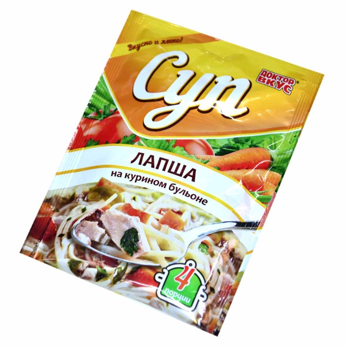 Суп Доктор вкус Лапша на курином бульоне с витаминами 55гр м/у
