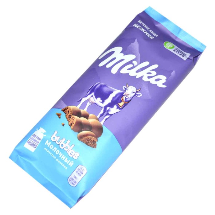 Шоколад Milka Bubbles Молочный пористый 76гр м/у