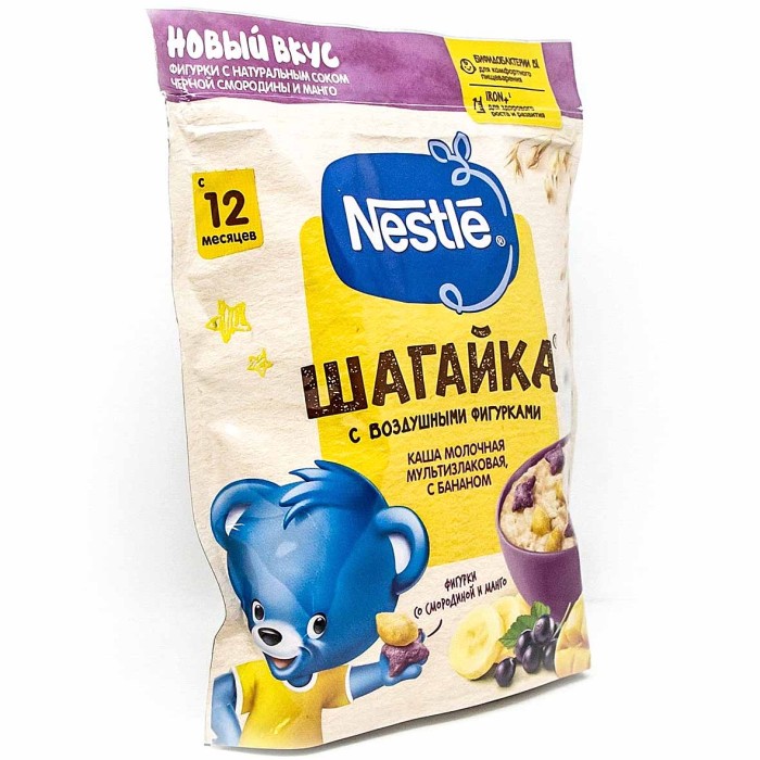 Каша Nestle мультизлаковая молочная с бананом с 12мес 190гр д/п