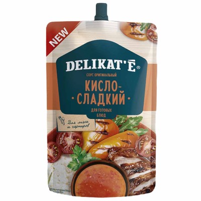 Соус Delikat'e Кисло-сладкий 210гр д/п