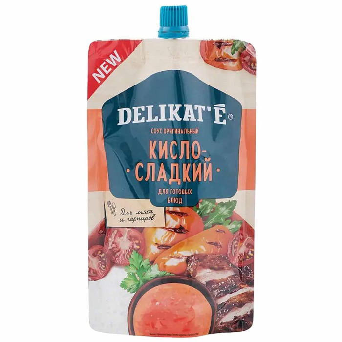 Соус Delikat'e Кисло-сладкий 210гр д/п