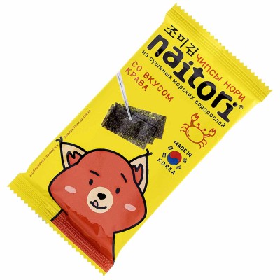 Чипсы-нори Naitori со вкусом краба 3гр м/у