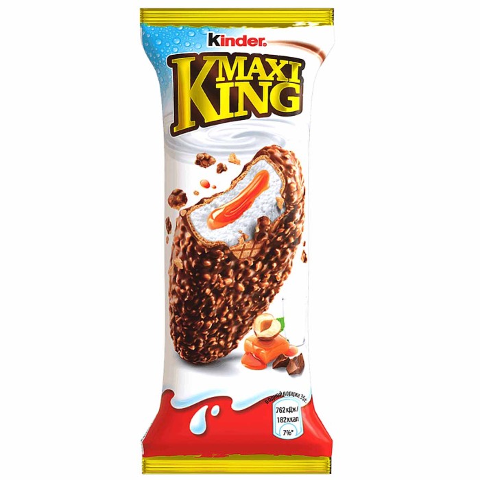 Вафли Maxi King с шоколадом и карамельной начинкой 35гр м/у