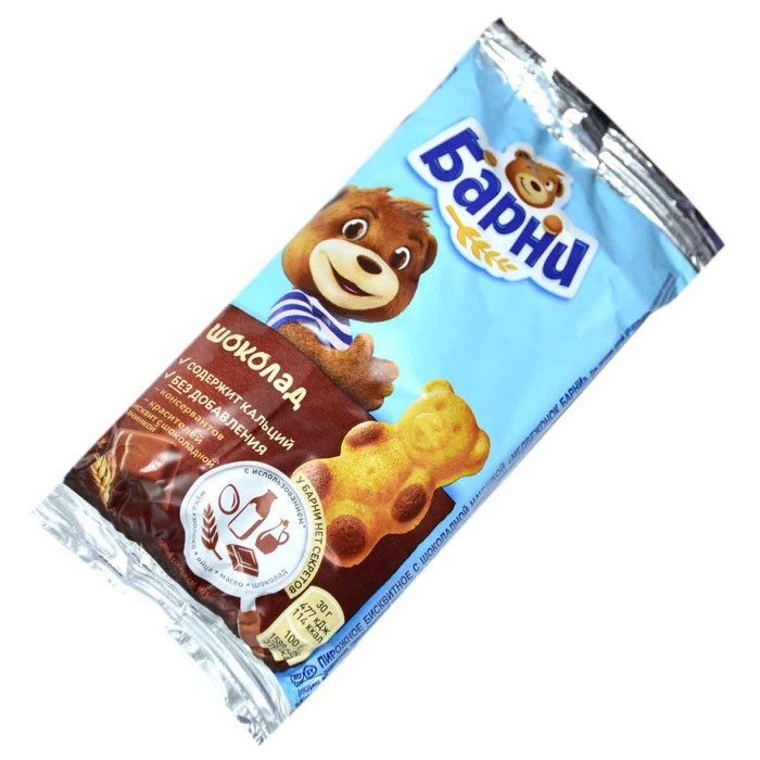 Бисквит Барни шоколадный 30гр м/у