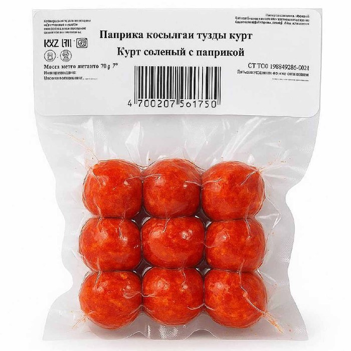 Курт ЭкоДом соленый с паприкой 50гр ваккум