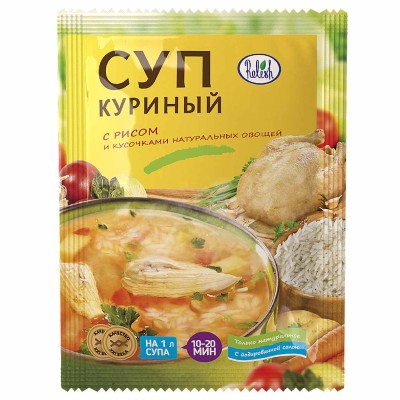 Суп Relish Куриный с рисом 60гр м/у