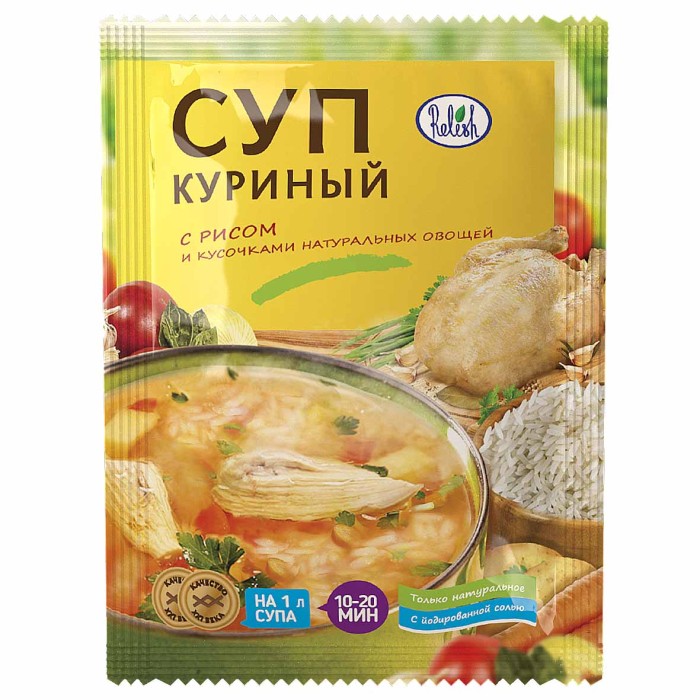 Суп Relish Куриный с рисом 60гр м/у