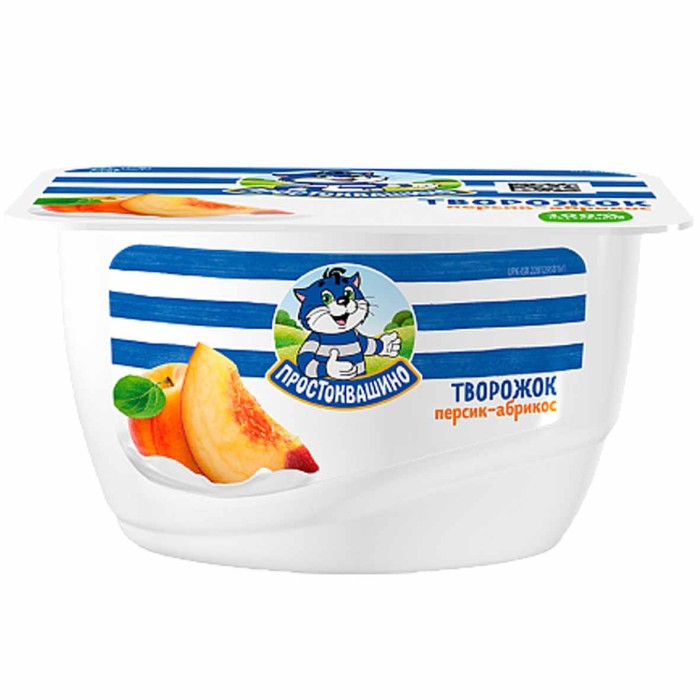 Творожок Простоквашино персик-абрикос 3,6% 130гр пэт