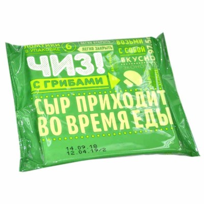 Сыр плавленый Чиз! с грибами ломтики 97,5гр м/у