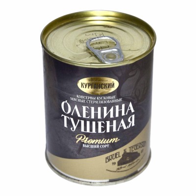 Оленина тушеная Exclusive standard Премиум в/с 338гр ж/б ключ