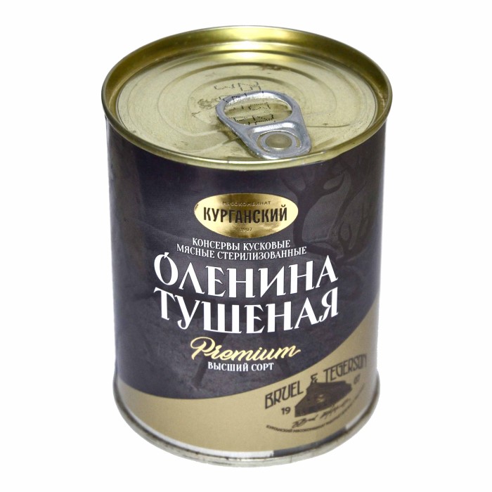 Оленина тушеная Exclusive standard Премиум в/с 338гр ж/б ключ