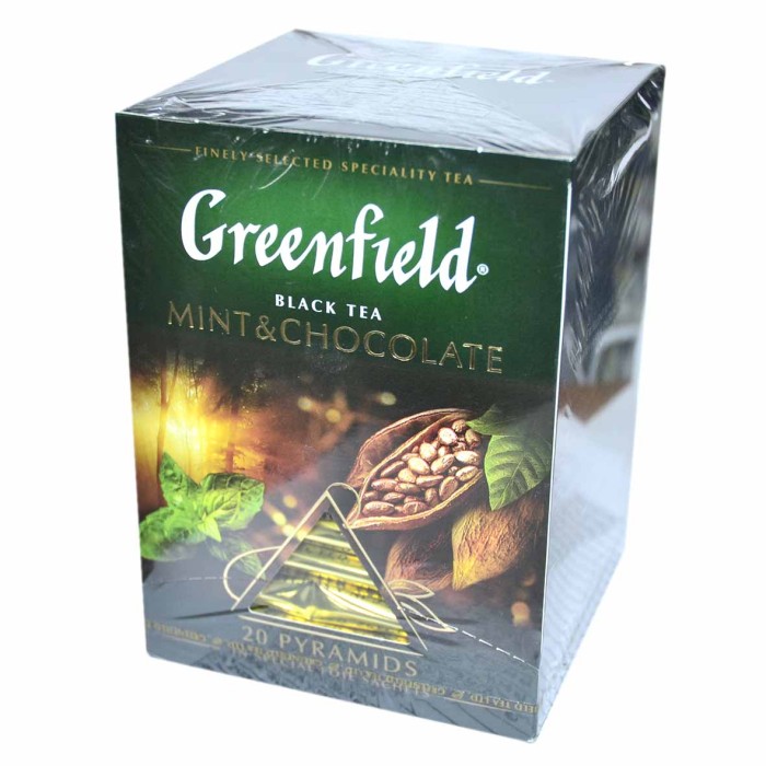 Чай Greenfield Mint&chocolate черный 20*1,8гр к/у пирамидки