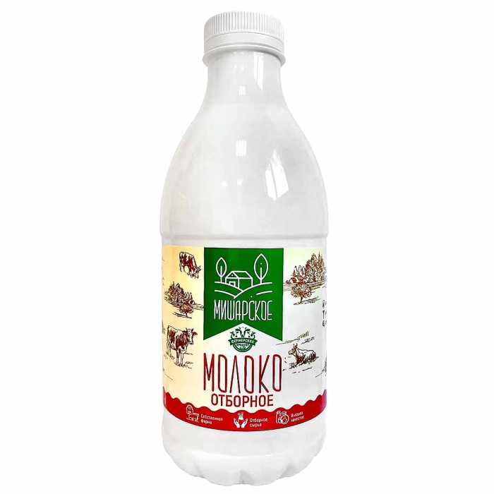 Молоко Мишарское отборное  3,4-6%  0,9л пэт