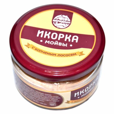 Икорка Меридиан мойвы с копченым лососем 160гр ст/б