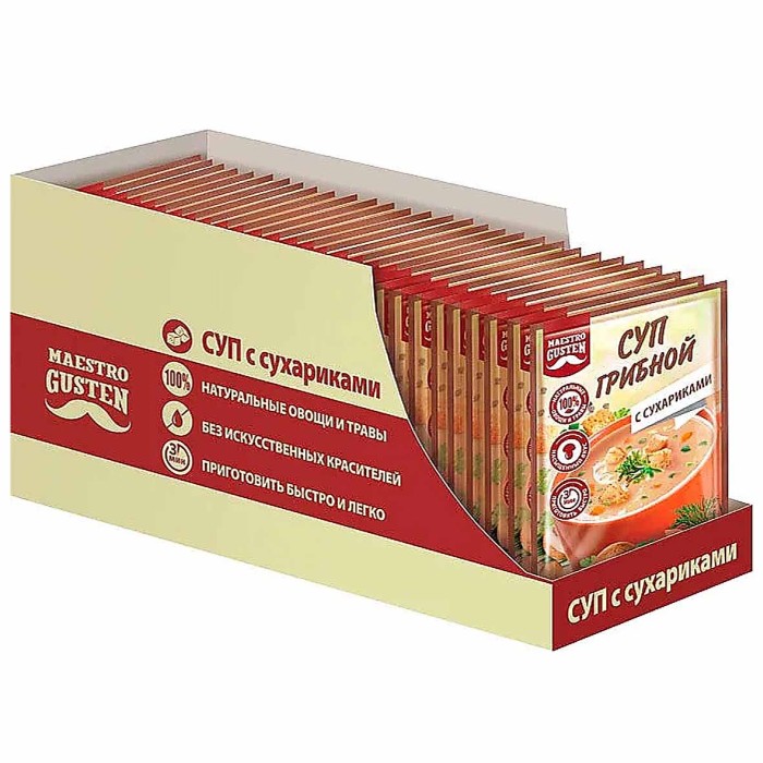 Суп Maestro Gusten Грибной с сухариками 16гр м/у