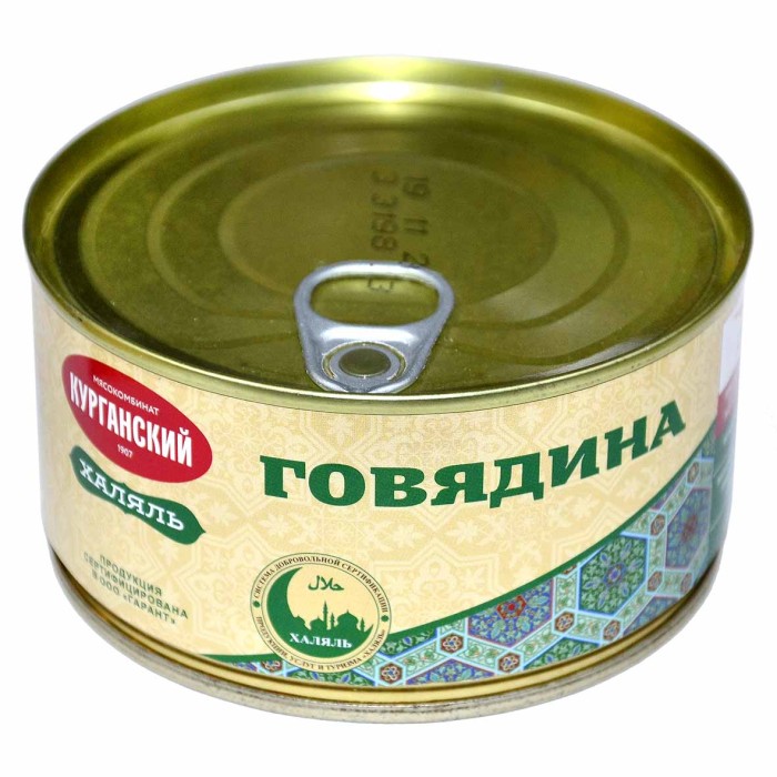 Говядина тушеная Курганская халяль 325гр ж/б