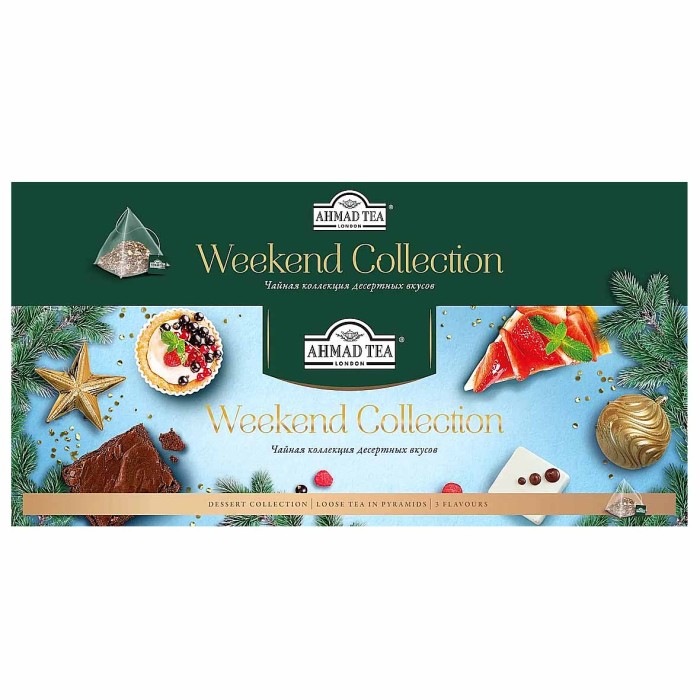 Чай Ahmad Tea Weekend Collection ассорти в пирамидках 60пак к/у