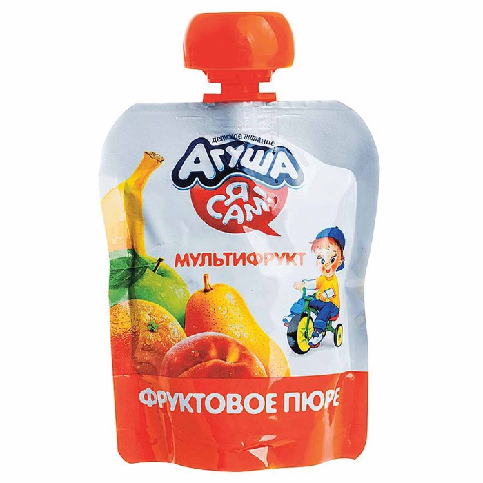 Пюре Агуша Я сам мультифрукт с 6мес 90гр пауч