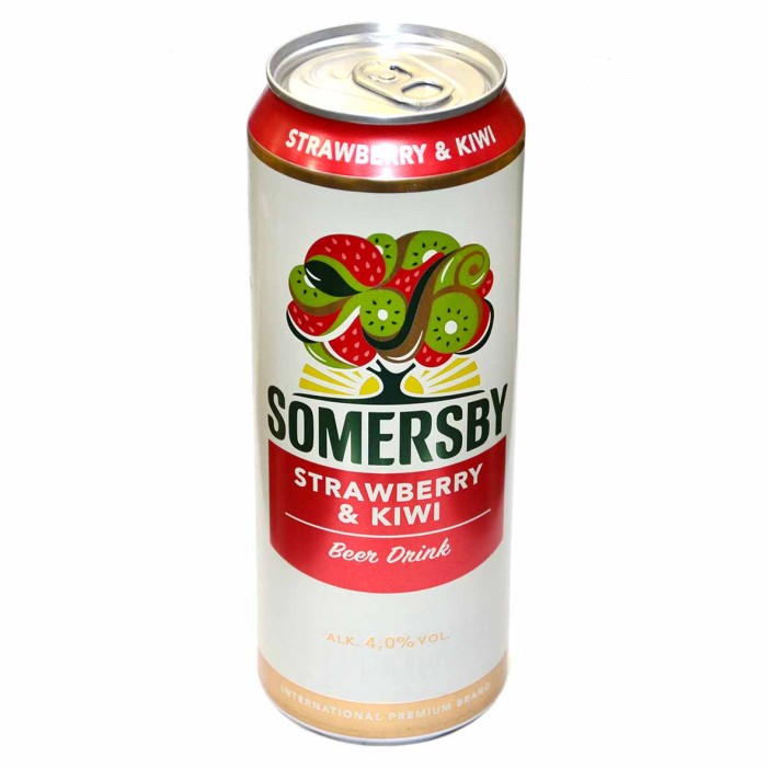 Напиток пивной Somersby Strawberry&Kiwi 4,0% 0,43л ж/б