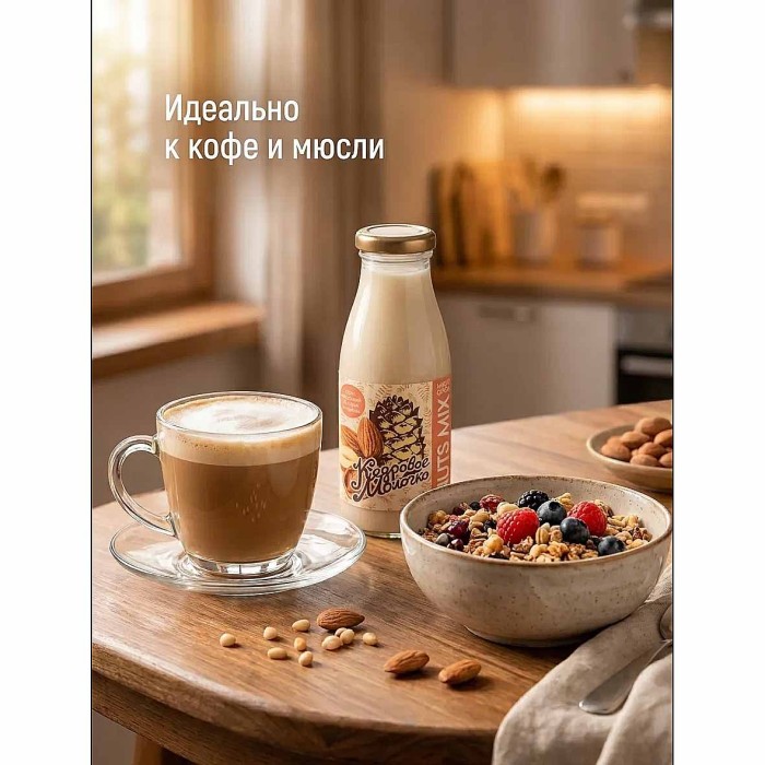 Молочко Сава кедровое фундук-миндаль 0,2 ст/б