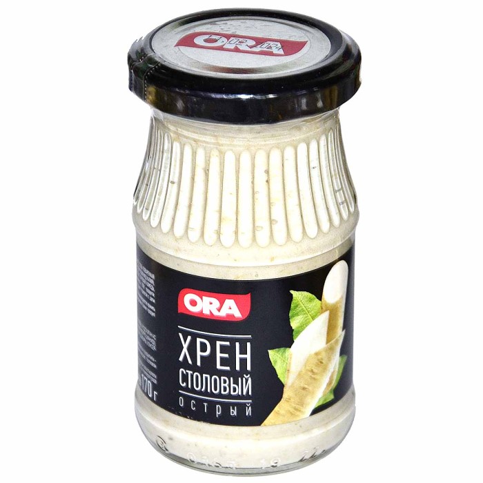 Хрен ORA столовый острый 170гр ст/б