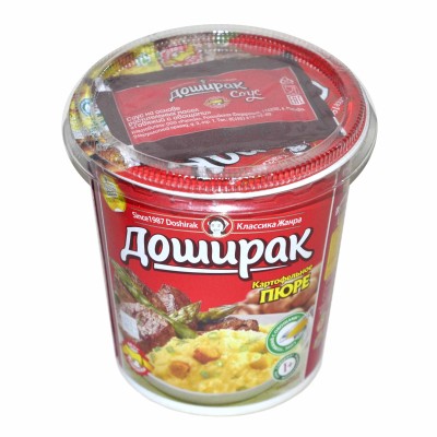 Пюре картофельное Доширак Премиум с мясом 52гр стакан