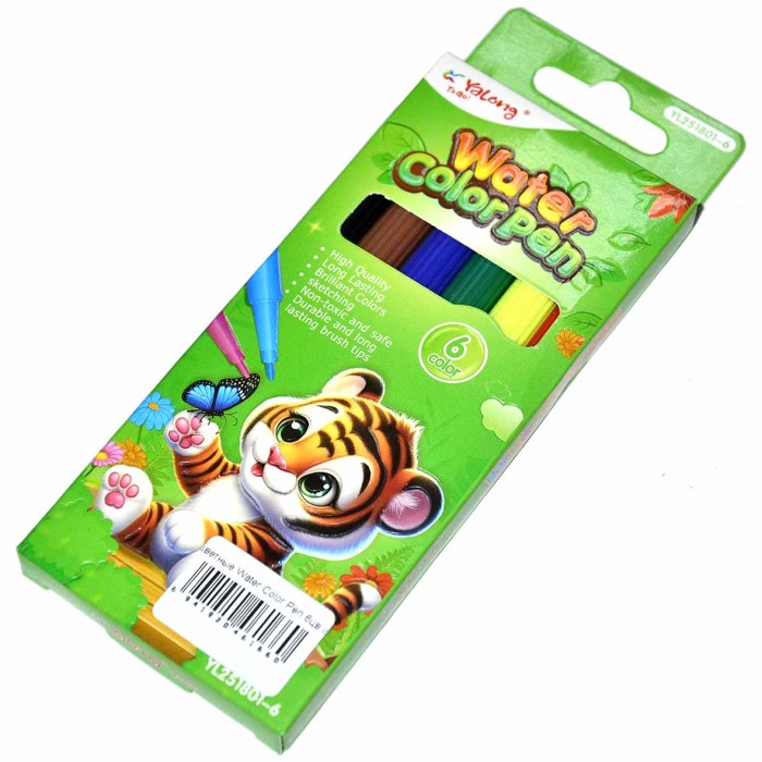 Фломастеры цветные Water Color Pen 6цв артYL251801-6