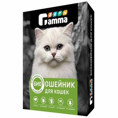 Биоошейник Gamma для кошек от внешних паразитов 350*9*3мм