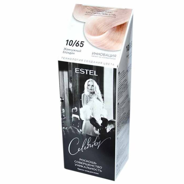 Краска-уход для волос Estel Celebrity 10/65 Жемчужный блондин 125мл к/у