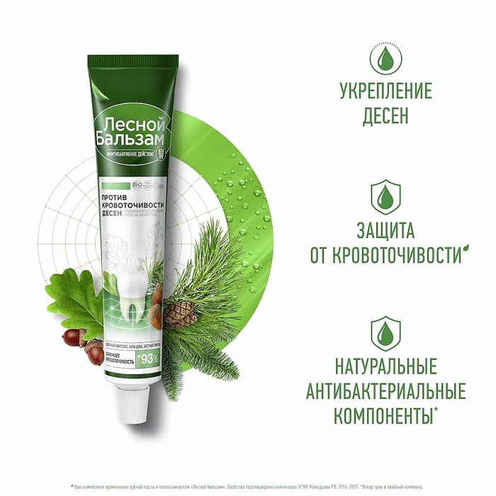 Паста зубная Лесной бальзам Кора дуба и пихты 75мл к/у*