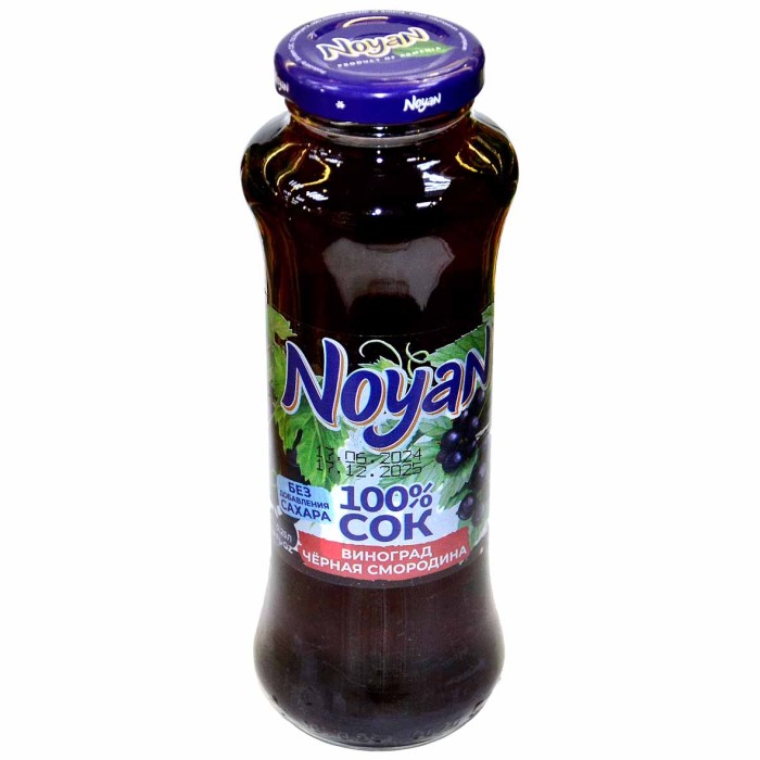 Сок Noyan виноград-черная смородина 0,25л ст/б
