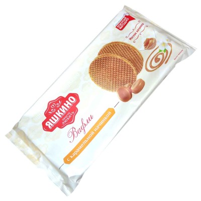 Вафли Яшкино с карамельной начинкой 290гр м/у