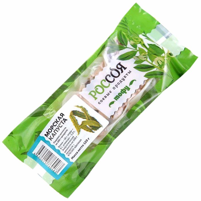 Сыр РосСоя Тофу морская капуста 120гр м/у