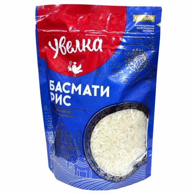 Крупа рис Увелка Басмати 500гр д/п