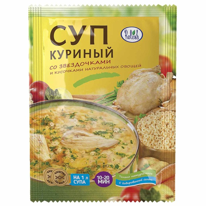 Суп Relish Куриный со звездочками 60гр м/у