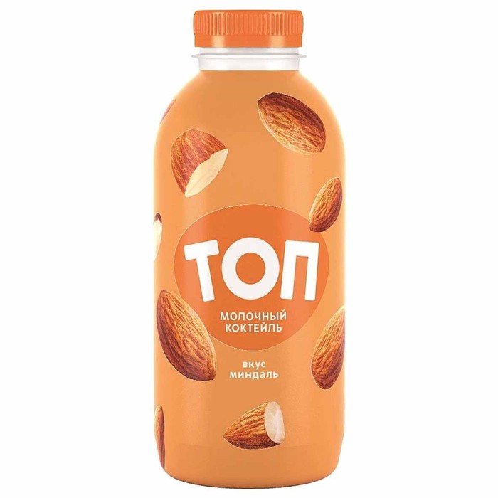 Коктейль молочный Топ вкус миндаль 2% 450гр пэт