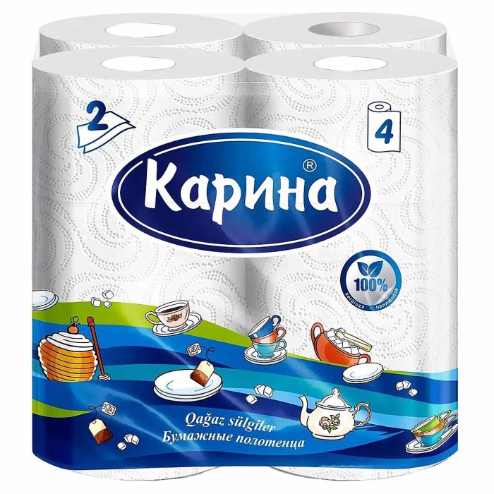 Полотенца бумажные Карина 4шт