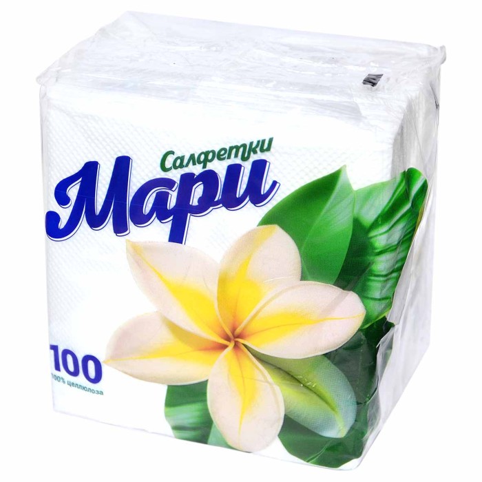 Салфетки бумажные Мари 90шт м/у