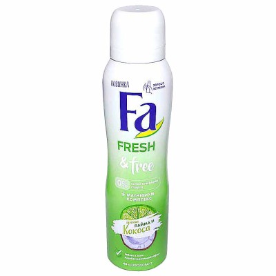 Дезодорант Fa Fresh&amp;Free Аромат лайма и кокоса 150мл ж/б