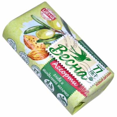 Мыло Весна Олива и миндальное молочко 90гр м/у