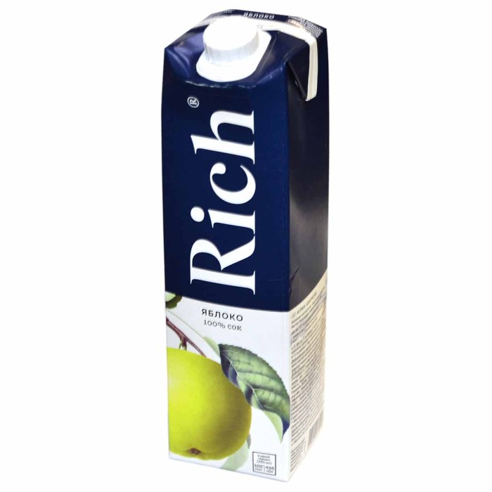 Сок Rich яблочный 1л т/п