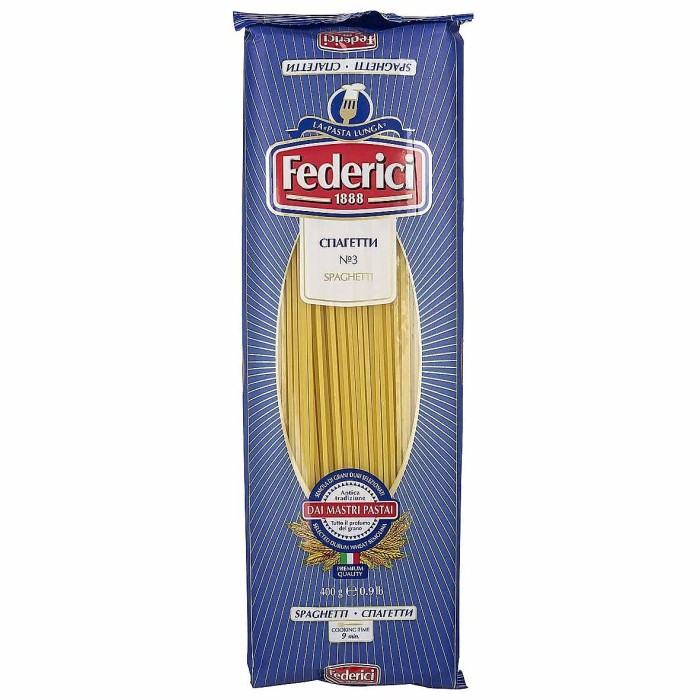 Макароны Federici спагетти №3 400гр м/у